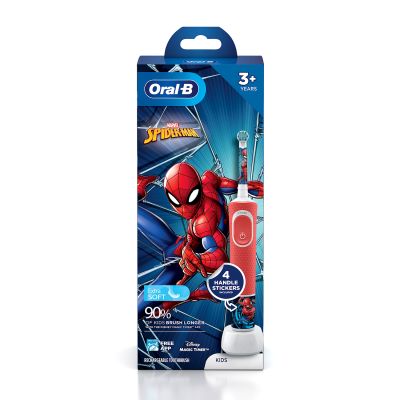 Oral B Kids Electric Rechargeable Toothbrush, Featuring Spiderman Characters