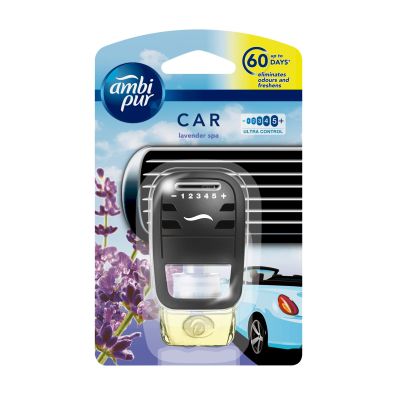 Ambi Pur Lavender Spa Car Air Freshener Starter Kit (7.5ml)