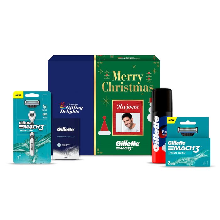 Gillette Mach3 Turbo Sensitive Soothing Christmas Gift Pack