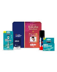 Gillette Mach3 Turbo Sensitive Soothing Rakhi Gift Pack