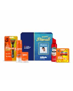 Gillette Fusion Power Razor Complete Shaving Diwali Gift Pack For Men With 4 Cartridge