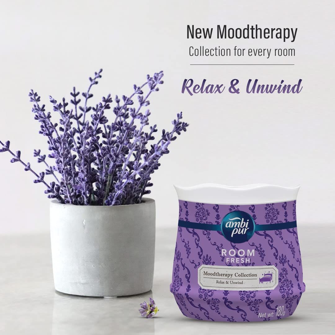 Ambi Pur MoodTherapy collection Room Fresh Gel Relax & Unwind - Lavender 180 gm