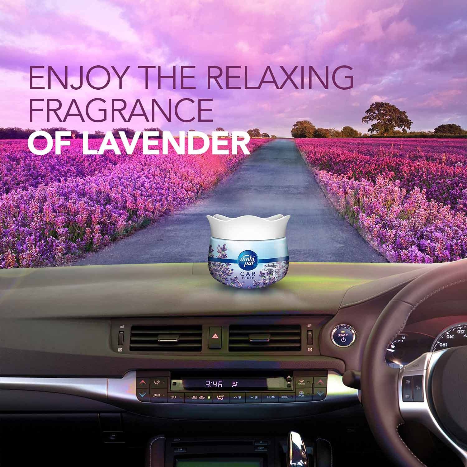 Ambi Pur Car Freshener Gel Relaxing Lavender 75 gm