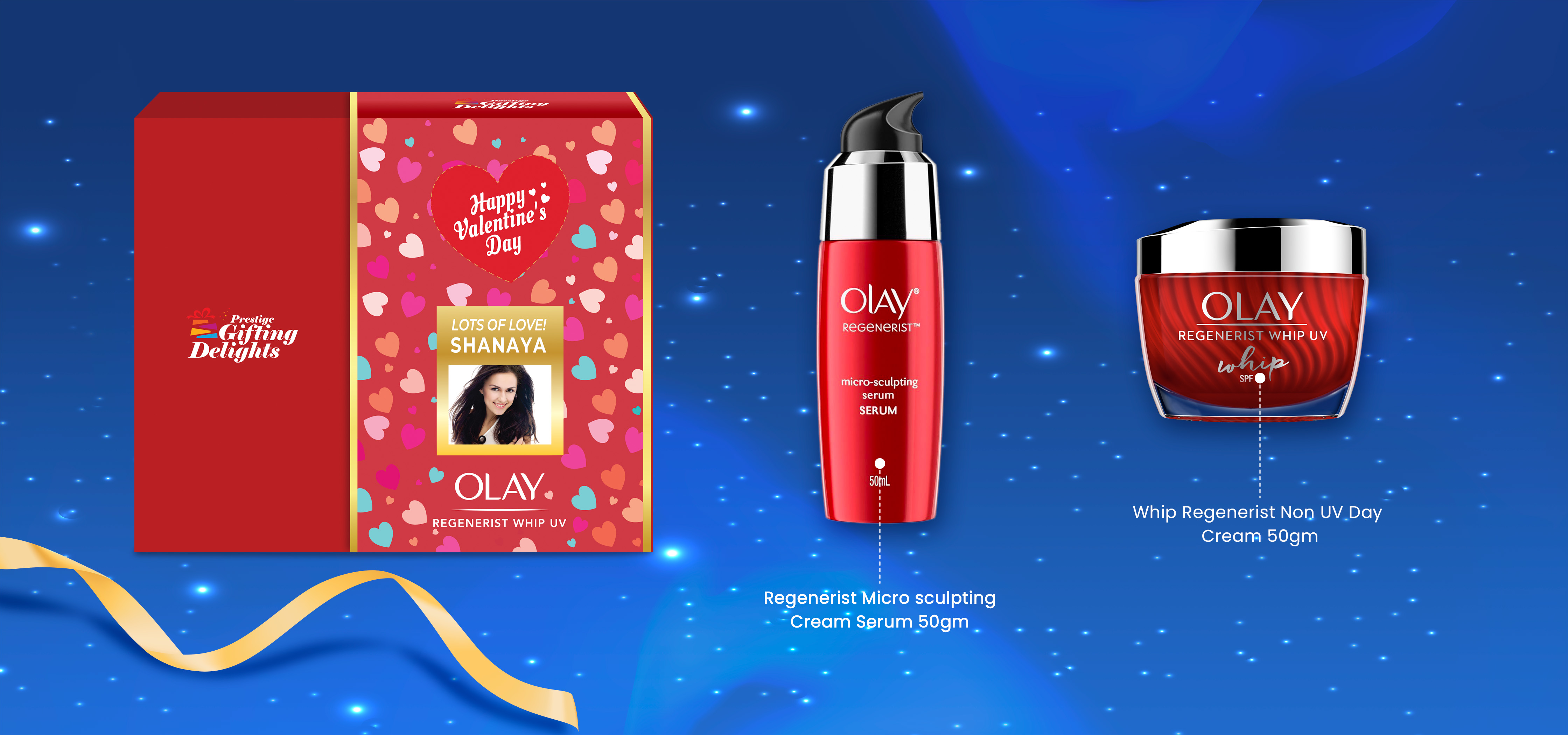 Olay Whip and Regenerist Serum Valentines Day Gift pack