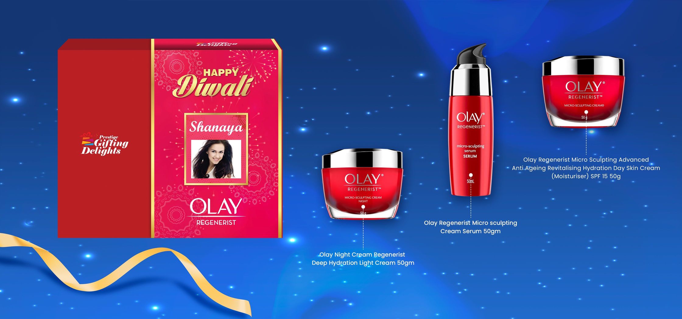 Olay RG Day & Night cream + RG Serum Diwali Gift pack