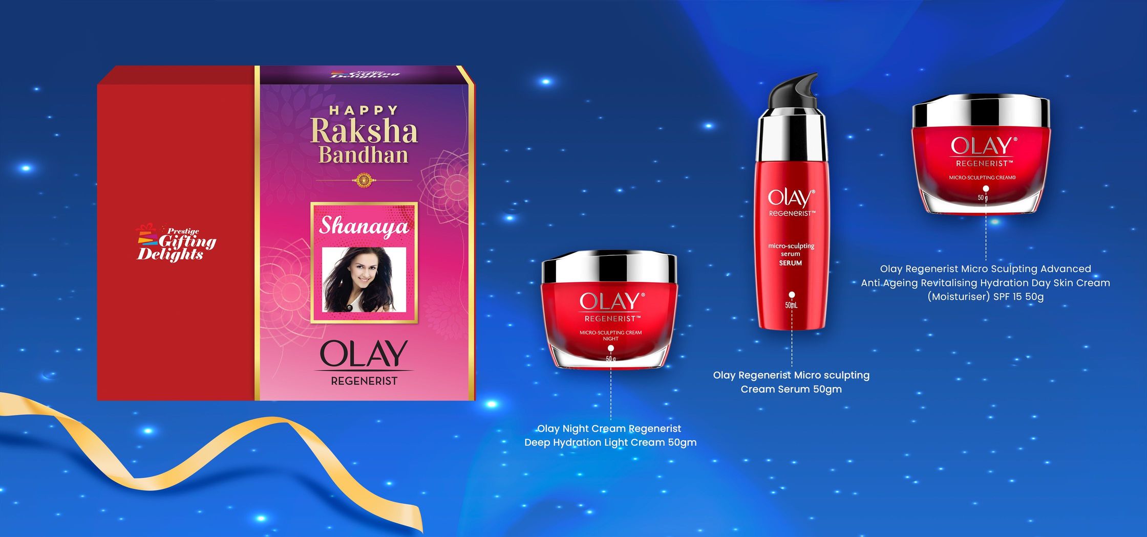 Olay RG Day & Night cream + RG Serum Rakhi Gift pack