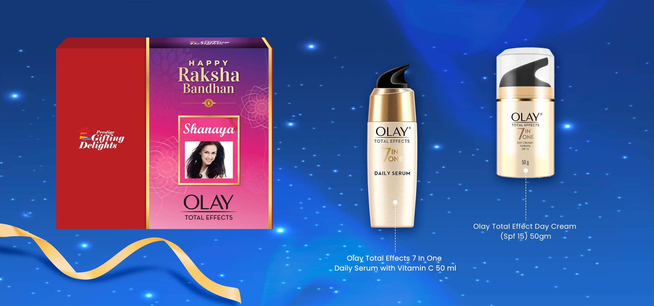 Olay Total Effect Cream + Serum Rakhi Kit