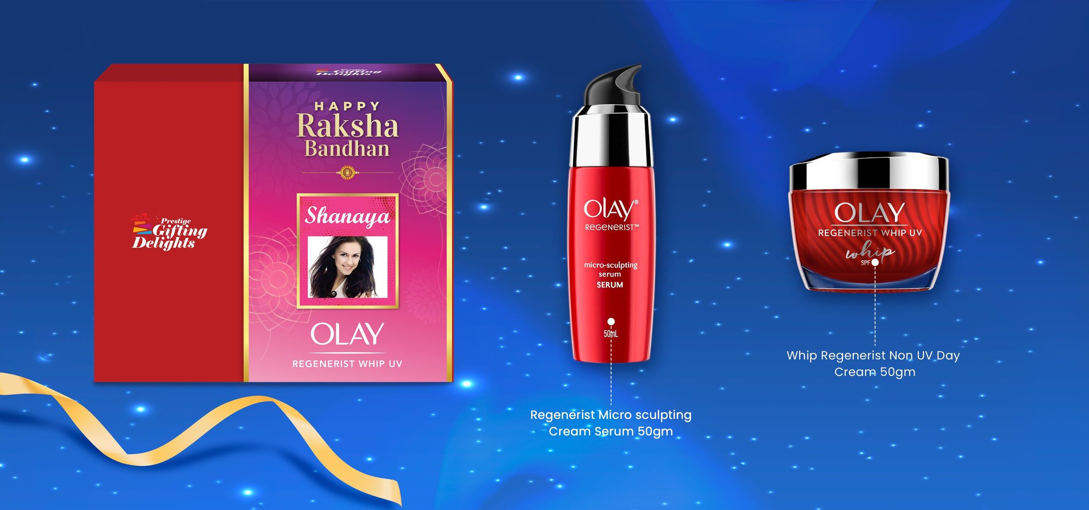 Olay Whip + Regenerist Serum Rakhi Gift pack